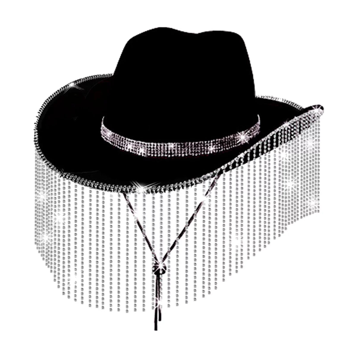 Segolike Cowboy Hat Men Cowgirl Hat Sun Protection Lightweight with Chin Strap Unisex Sunhat Sun Hat for Camping Street Beach Festivals Backpacking Black