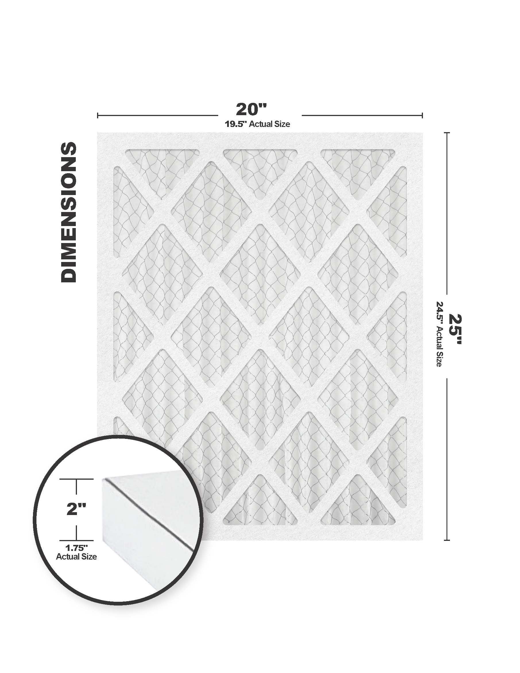 Accumulair Gold 20x25x2  8 Air Filter (4 Pack)