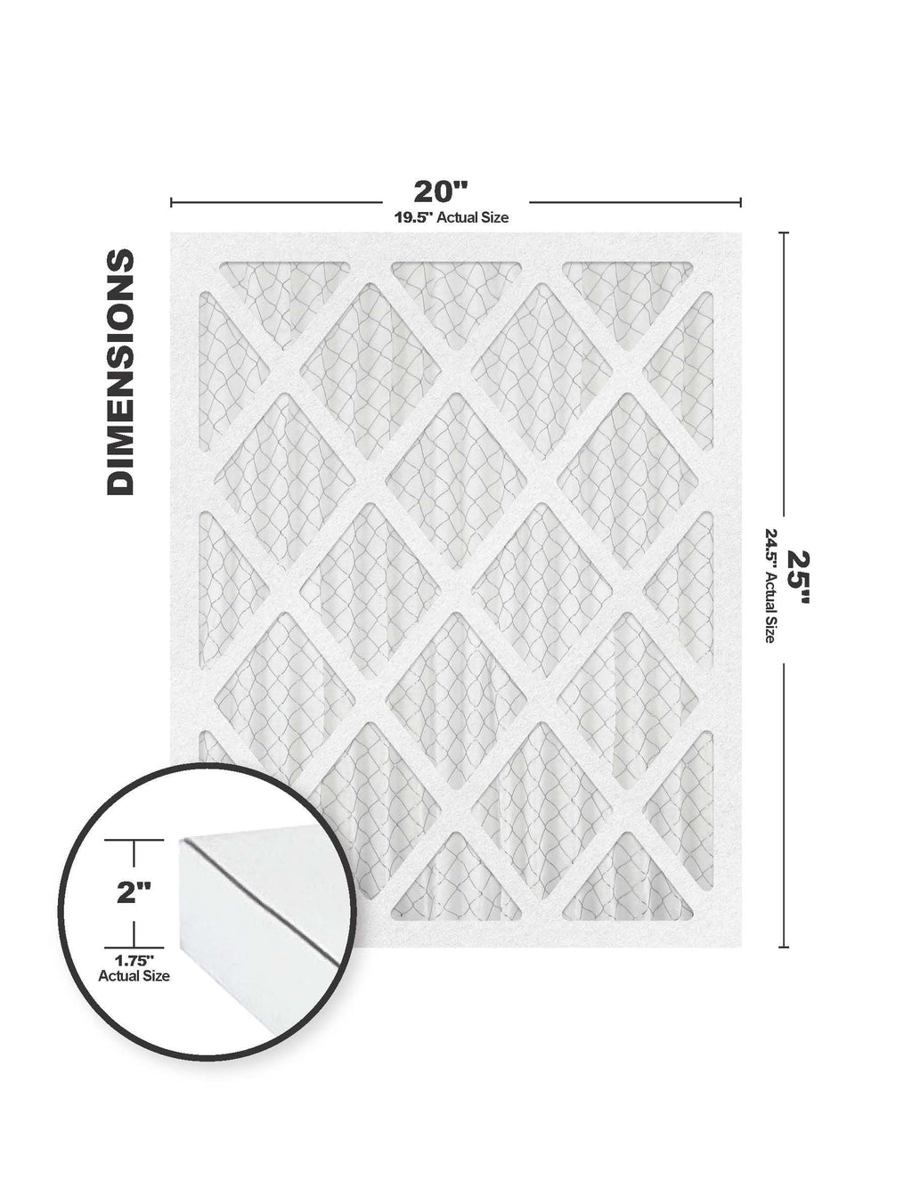 Accumulair Carbon 20x25x2  10 Odor Eliminating Air Filter (4 Pack)