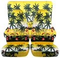 '-Designshields Fits 2003-2006 Jeep wrangler  Hawaiian Print Seat Covers: Yellow w Palm Tree - Full Setr