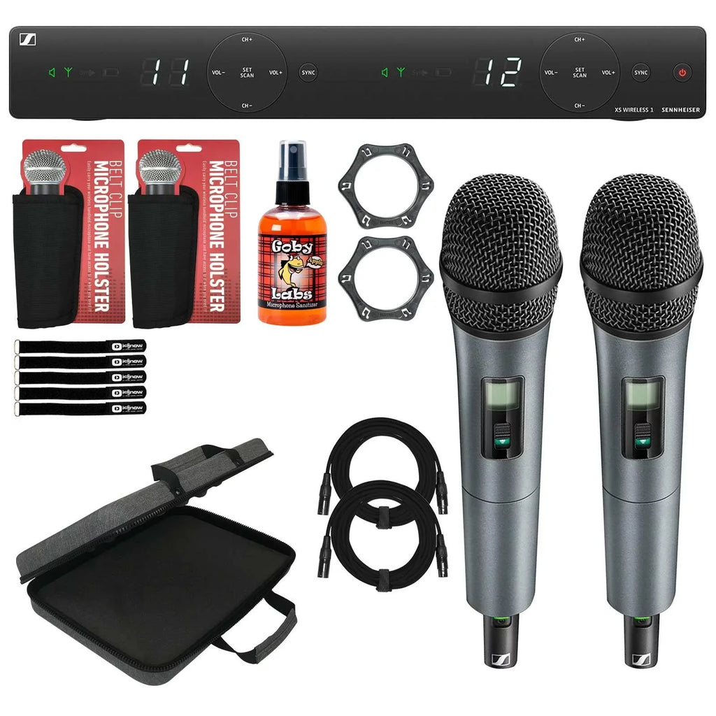Sennheiser  1-835 - 2-Channel Wireless System with Carry Case & Microphone Sanitizer Spray Package