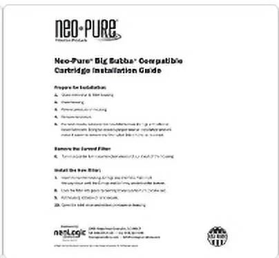 Neo-Pure 1 Micron Big Bubba Depth Cartridge - Replacement Filter Compatible with Watts -150- Big Bubba -150 housing
