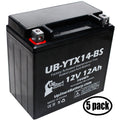 5-Pack UpStart Battery Replacement for 2010  ,  800  Factory Activated, Maintenance Free, Motorcycle Battery - 12V, 12AH, --