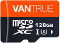 Vantrue 128GB   Class 10 MicroSDXC - 4K  Video Monitoring Memory Card with Adapter for Dash Cams, Body Cams, Action Camera, Other Surveillance & Security Cams