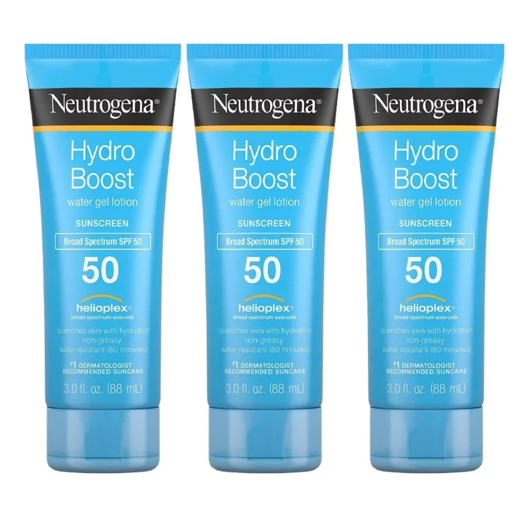 HydroBoost Moisturizing Water Gel SunscreenLotion Oil Free(3 Pack 3  Per Pack)