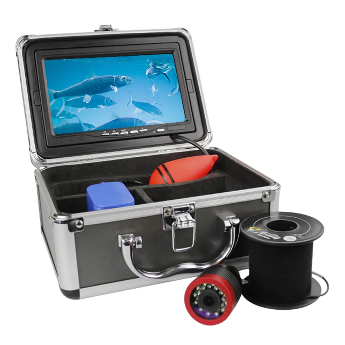 Erchang Underwater Fishing Camera Portable Fish Finder for Boat Kayak Lake Sea Fishing, 7 Inch Screen