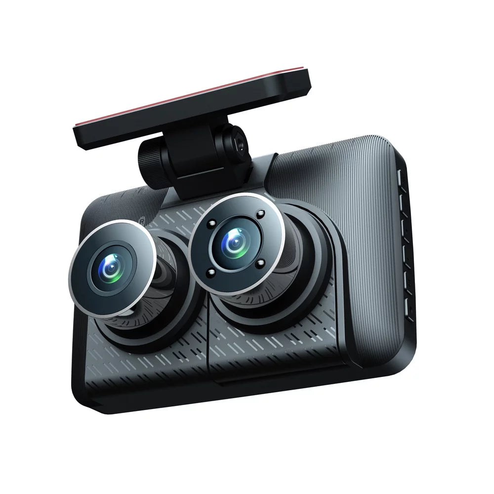 Tomshoo Car Video Recording Camcorder, Triple Channel Dash Cam, 4in Clear Car Rearview Mirror