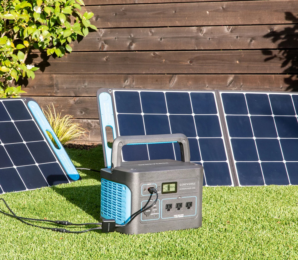 100 Watts SolarPower One Monocrystalline Portable Solar Panel with built-in - and - ports