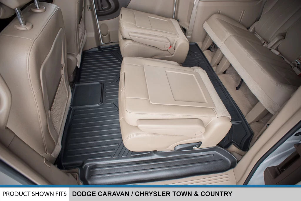 Smartliner Custom 1st 2nd & Cargo Floor Mat Set for Grand Caravan/Town & Country