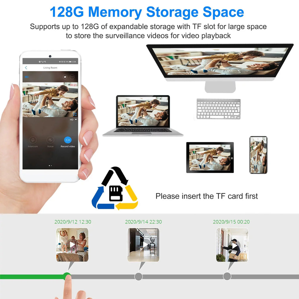 iNova 1080P  WiFi  Camera Two-Way Audio Security Surveillance Camera  Waterproof
