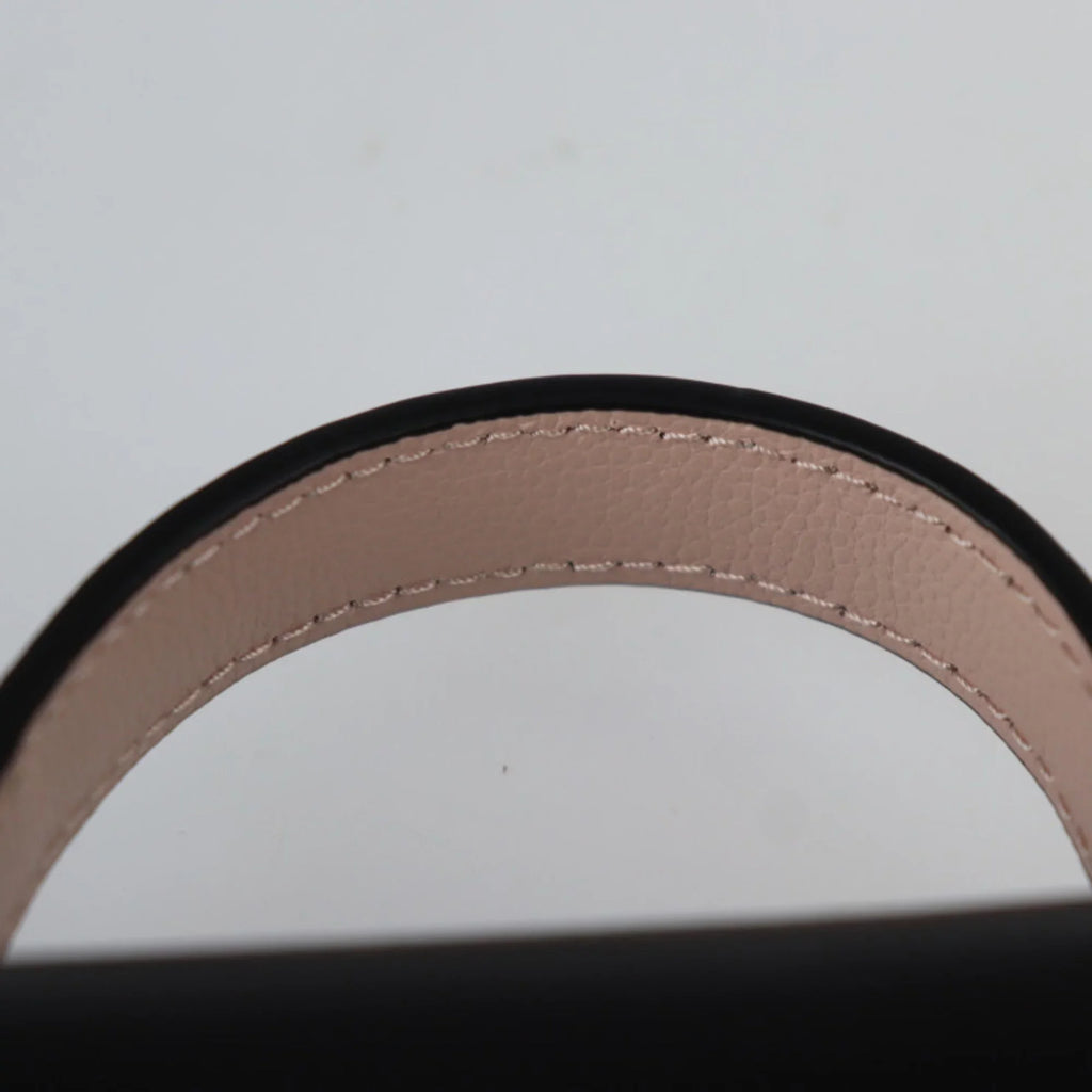Pre-Owned Kate Spade Maisy Patternson drive grommet handbag  leather black pink beige gold hardware 2WAY shoulder bag punching (Good)