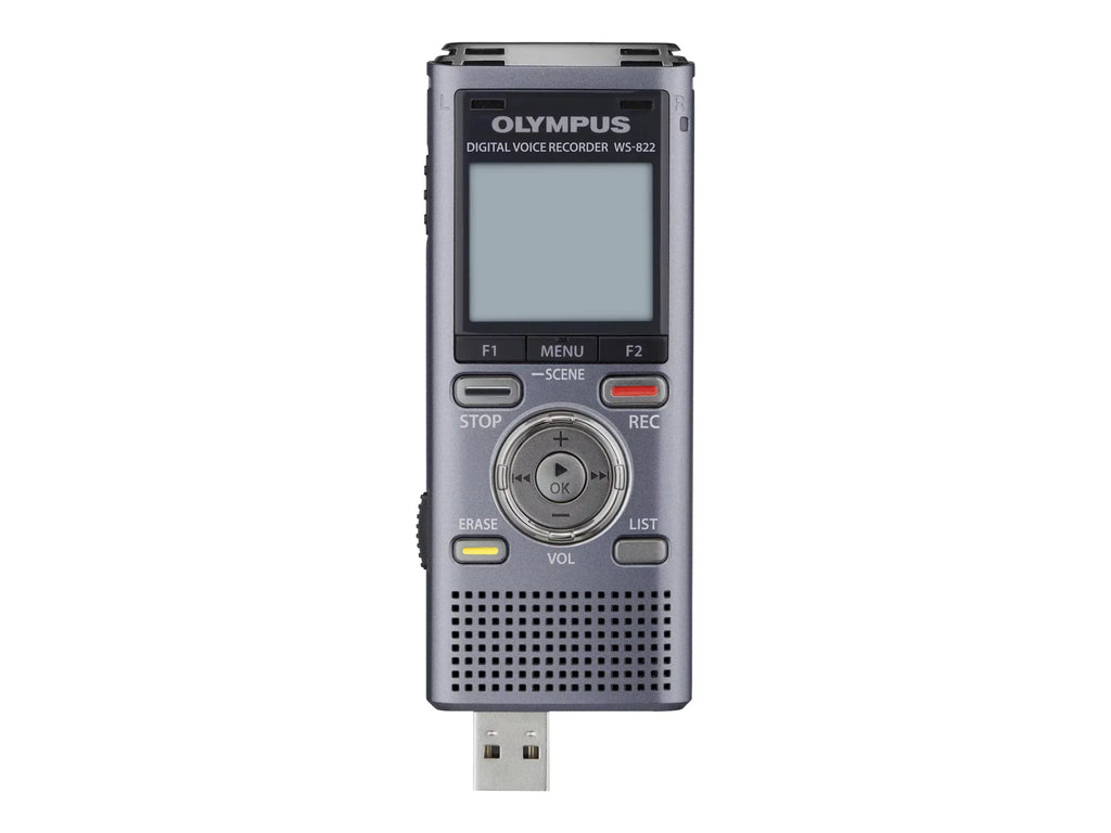Olympus 4GB Digital Voice Recorder, Gray Metallic, -822