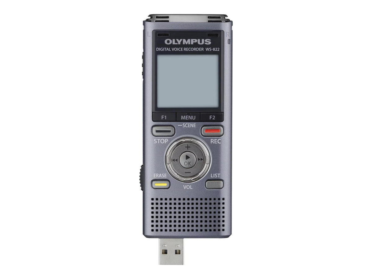 Olympus 4GB Digital Voice Recorder, Gray Metallic, -822