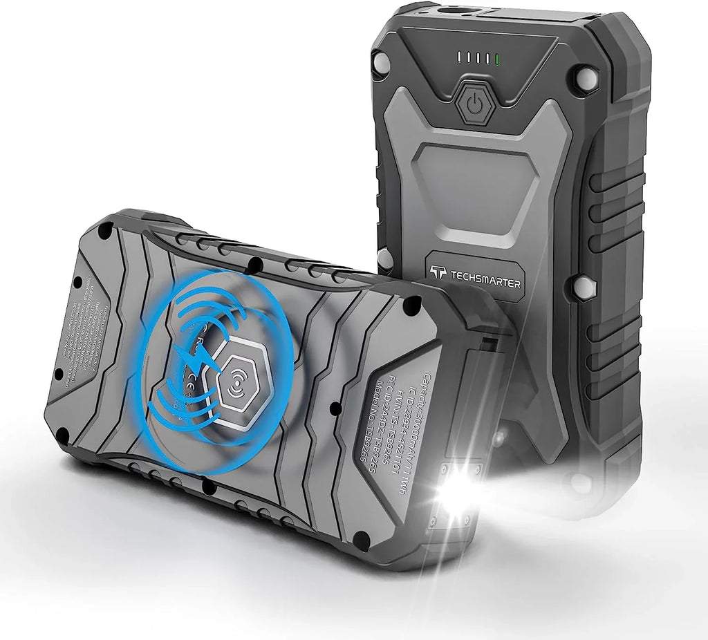 30000mAh 65W -  Rugged and Waterproof, 15W Wireless Charging Portable Charger. Power Bank Compatible with iPhone 15, 14, 13, iPad, MacBook, Samsung , , , Androids, , Pixel