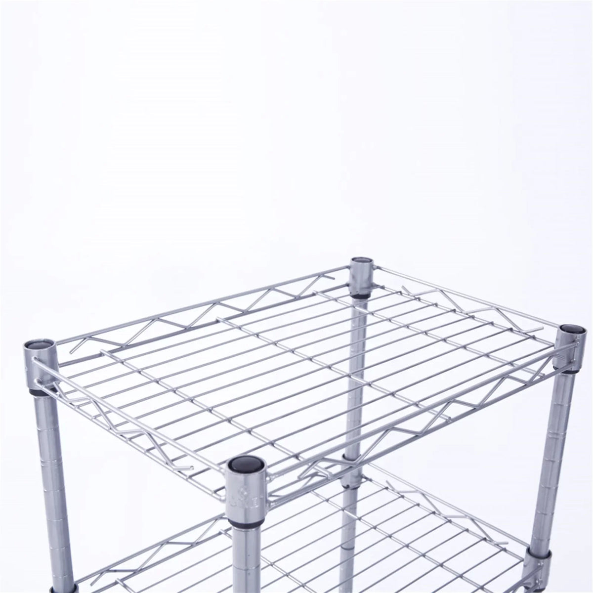 4-Tier Wire Shelving Unit Metal Storage Rack Adjustable Organizer Perfect for Pantry Laundry Bathroom Kitchen Closet Organization (Silver, 13.77L x 9.84 Wx 31.5H)
