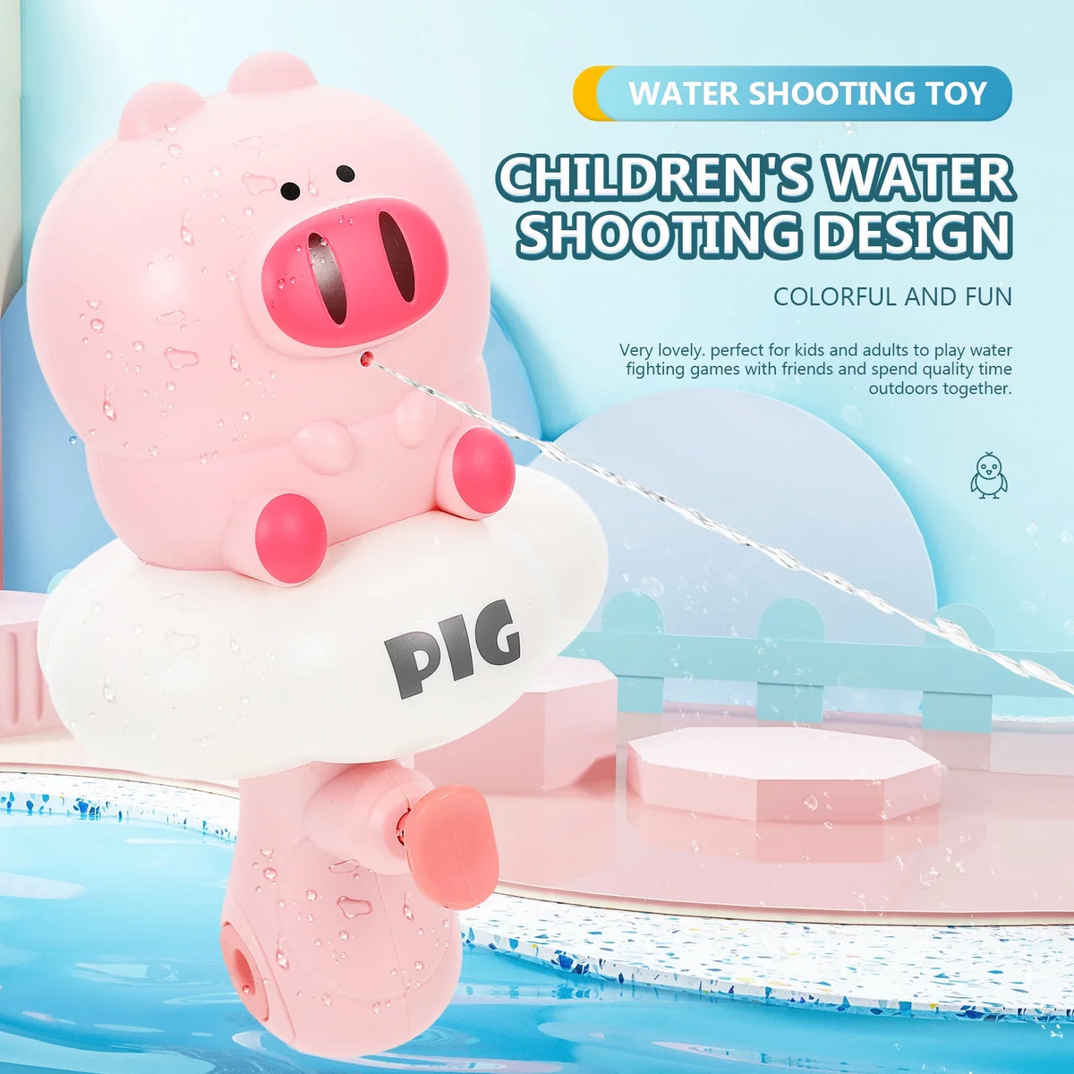 3pcs Interesting Squirt Shooter Wear-weatherproof Water Toy Interactive Squirt Toy Kids Supply