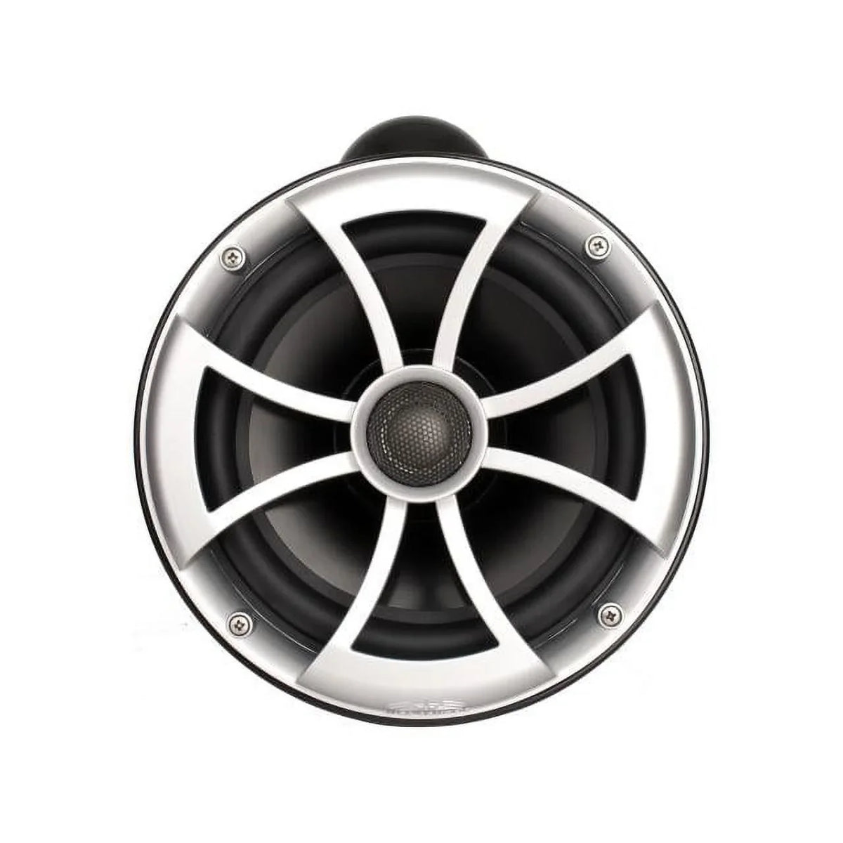 Wet Sounds - 8" Black Tower Speakers with Stainless Steel  Fixed Clamps & -.3 1200 Watt Amplifier