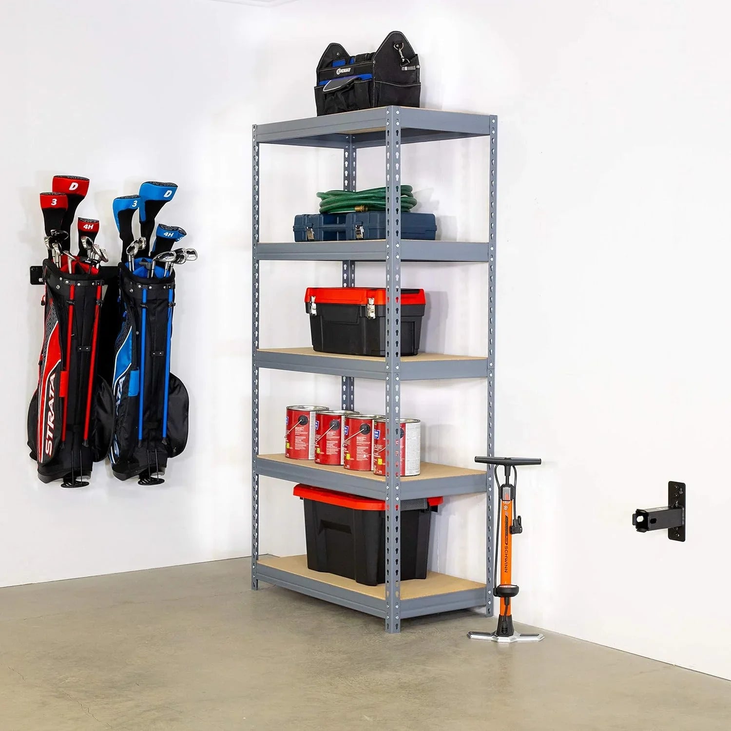 Storeyourboard Hitch Wall Mount, Bike And Cargo Rack Hanging Garage Organizer, Trailer Hitch Receiver Storage, Holds Max 175 Lbs (2 Inch)
