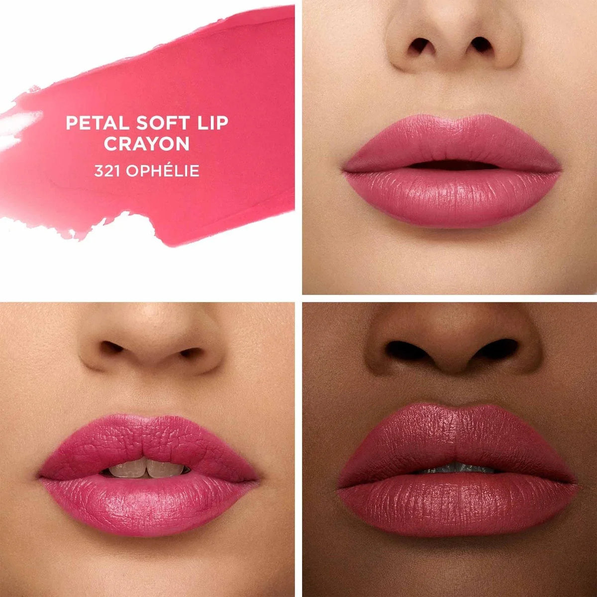 Laura Mercier Petal Soft Lipstick Crayon - 321 Ophélie - bright blue pink - 0.07 oz/2 g