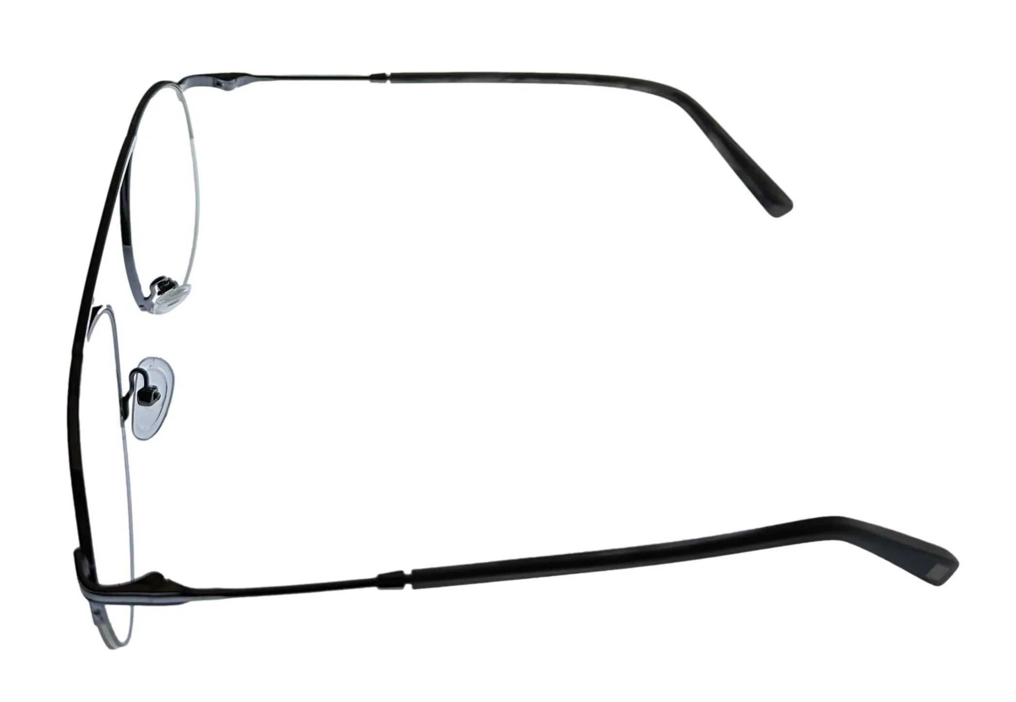 Jones New York Mens Gunmetal Rimless Metal Eyewear Aviator Frame. . 53mm