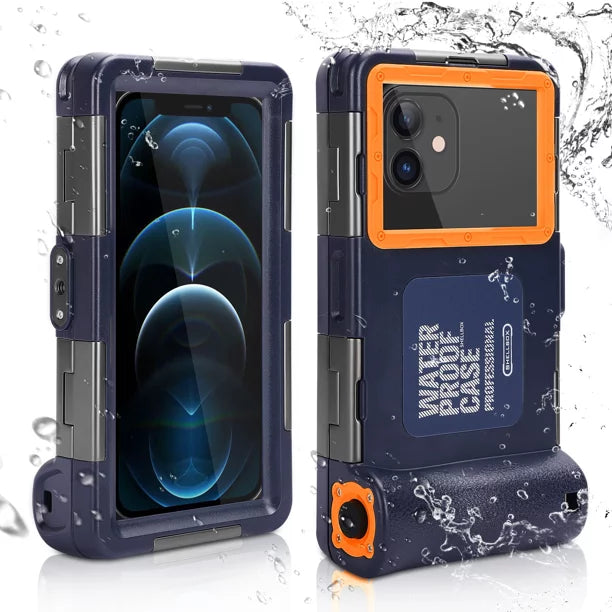 UrbanX Professional [15m/50ft] Swimming Diving Surfing Snorkeling Photo Video Waterproof Protective Case Underwater Housing for  10 Lifestyle And all Phones Up to 6.9 Inch  with Lanyard