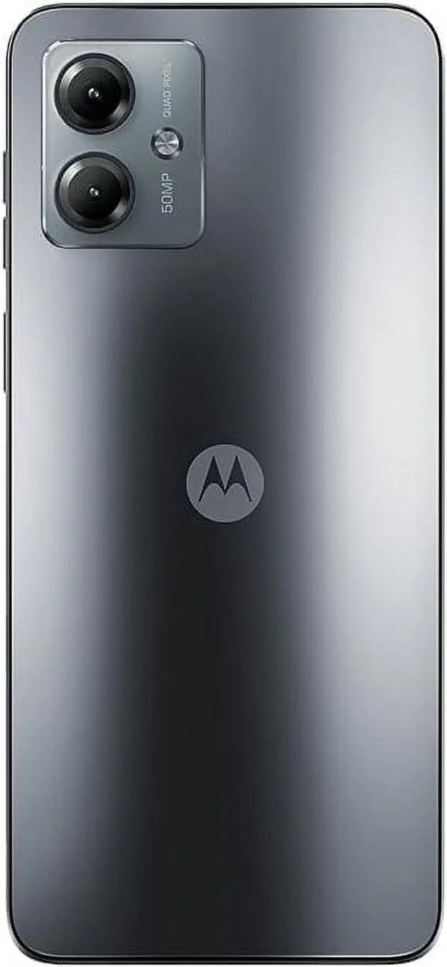 Motorola Moto  Dual  (2023) 4G  (4/128GB) 6.5"   Display | Android 13 | 50MP Rear Camera | 5000mAh Battery | International Model - (Steel Gray)