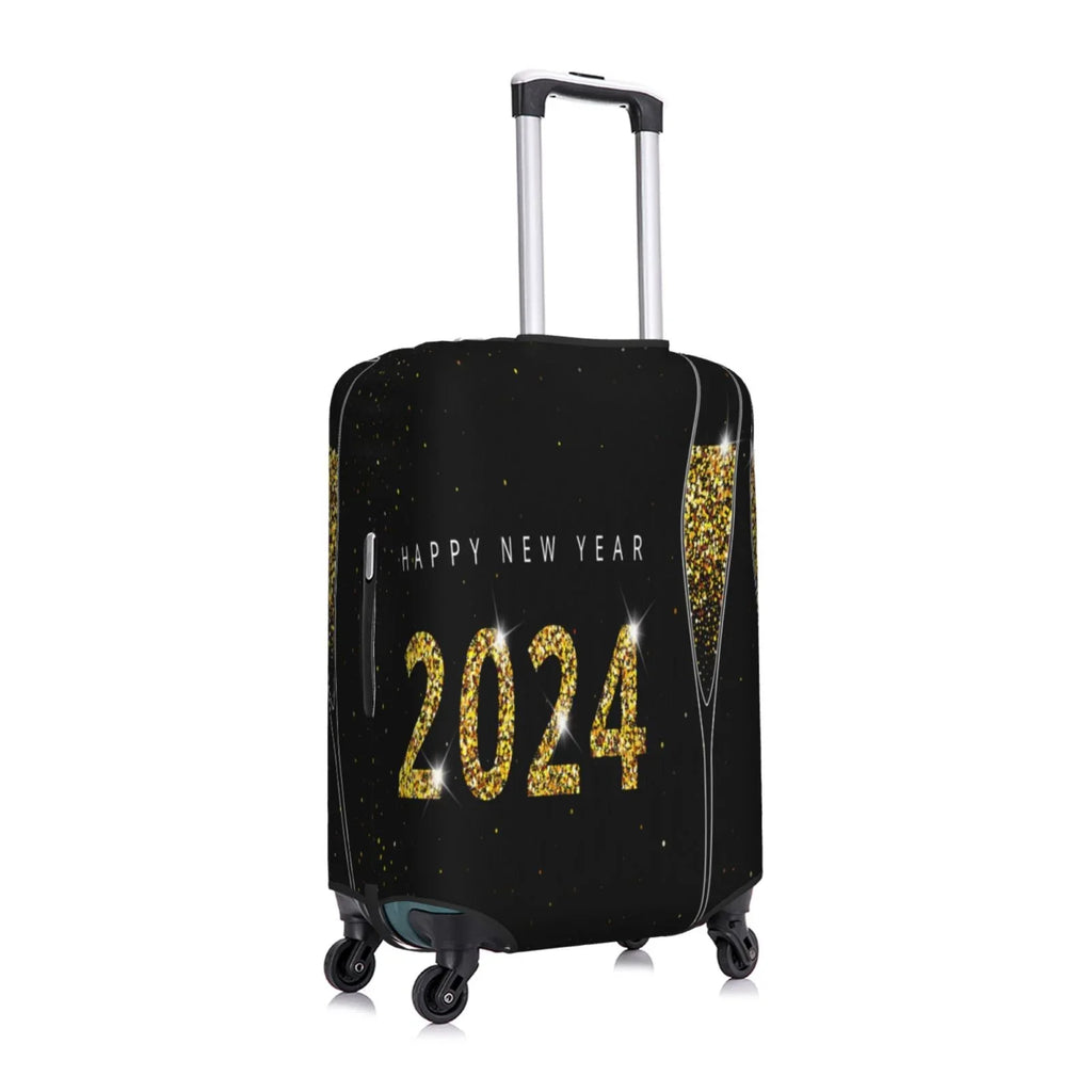 Haiem Happy New Year 2024 (2) Luggage Cover,Durable, Washable Suitcase Protector With Anti-Scratch Technology - Keep Your Luggage Looking New Medium