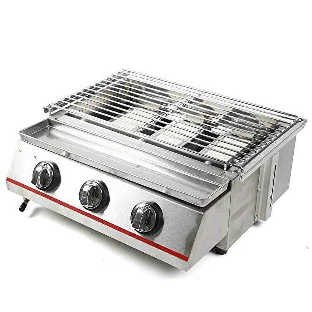 Propane Infrared Steak Grill - Efficient Heating Outdoor Portable Gas Grill with Vertical Cooking,Stainless Steel Single Burner Propane Gas Grill,Perfect for Steak,Ribeyes,Picnic,