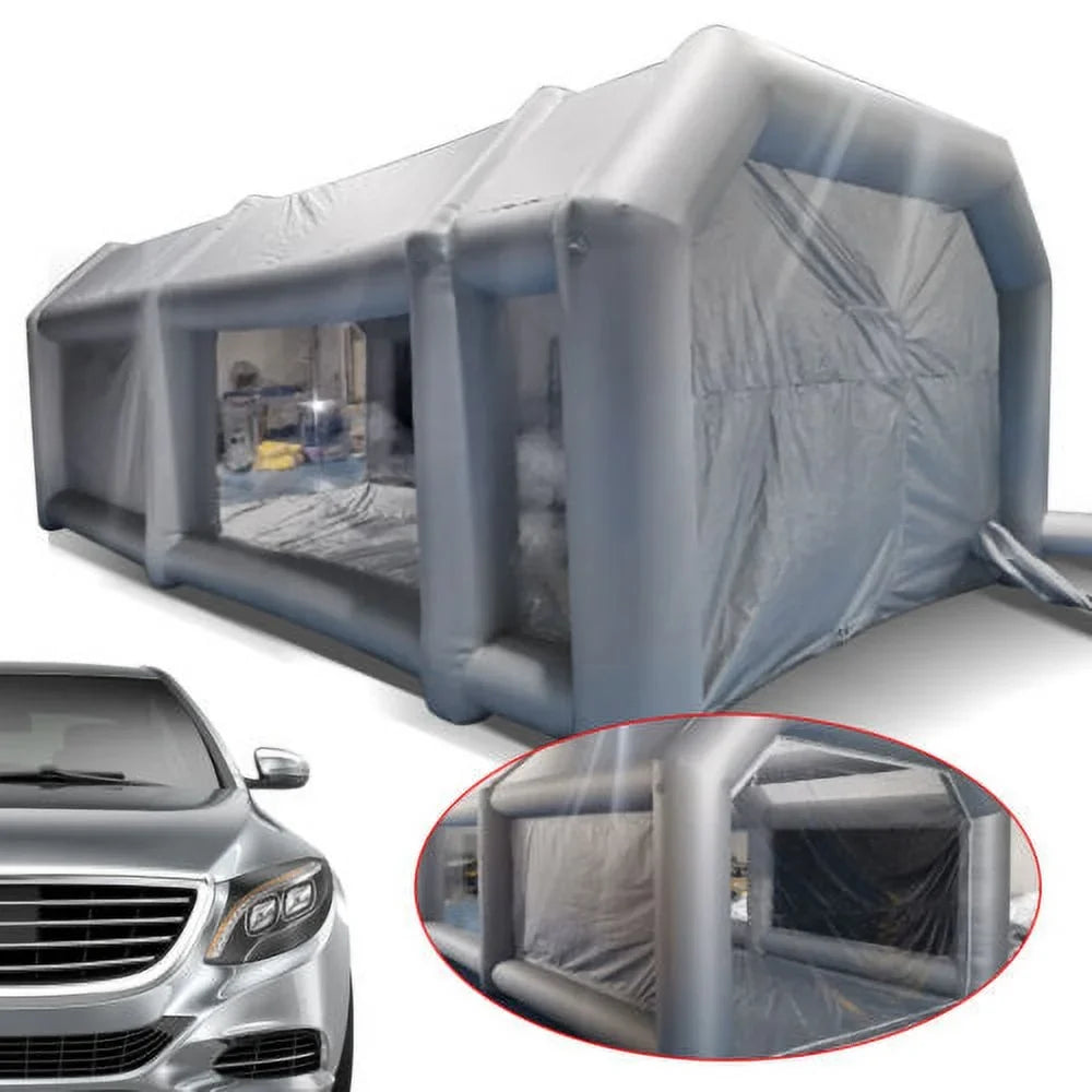 Portable Spray Booth Inflatable Tent Car Paint Cabin Air Filter 28x15x10FT