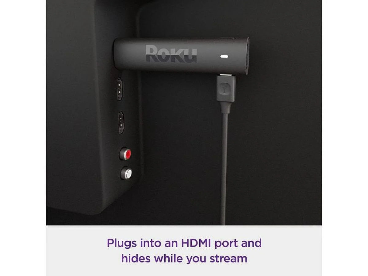 Restored Roku 3821R Streaming Stick 4K+ with Roku Voice Remote Pro, Black (Refurbished)