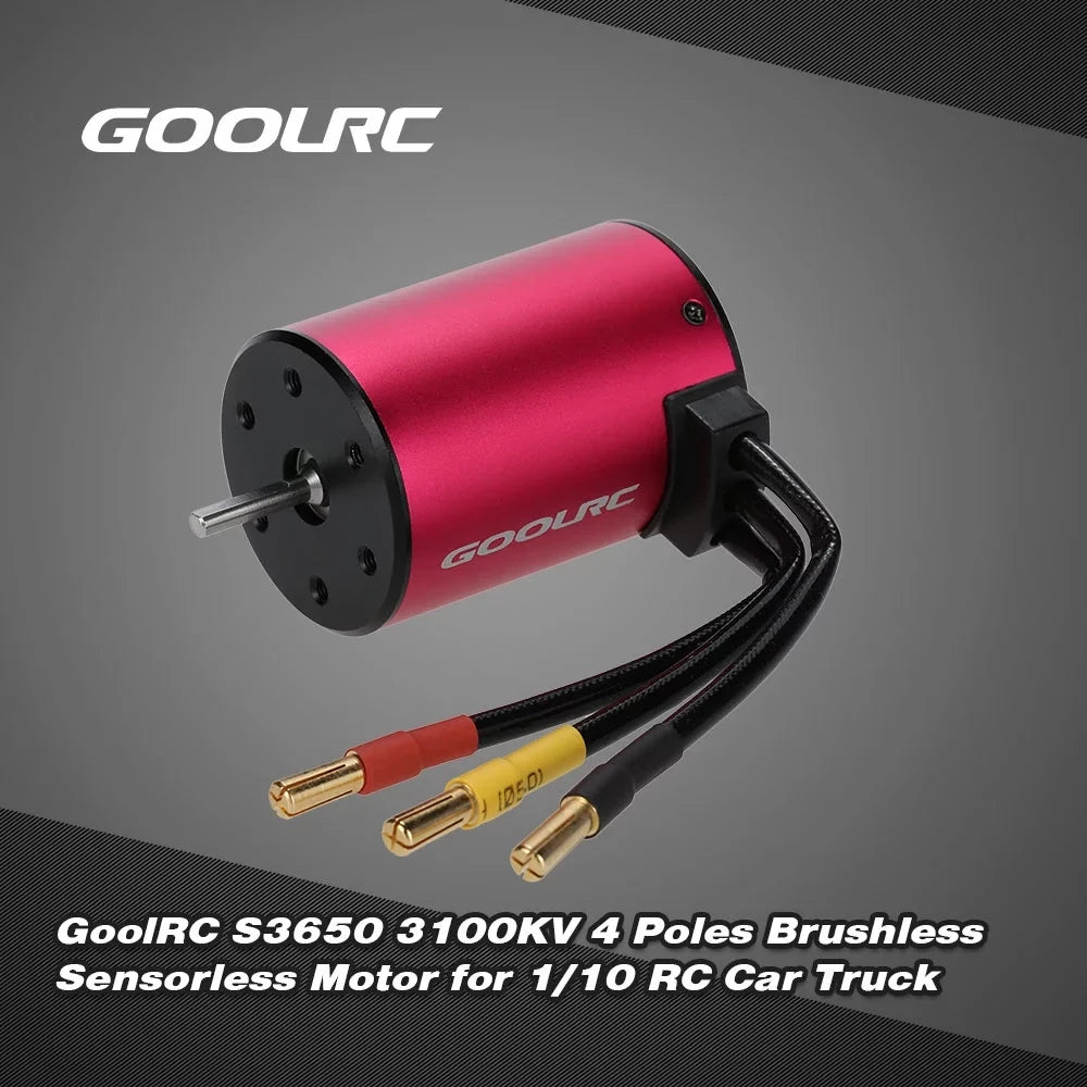 GoolRC ,Motor 1/103100kv 4 Poles  3100kv 4 Poles Motor 1/10Car Rookin Eryue Mewmewcat 3100kv Motor  Car 3650 Motor Coolrc