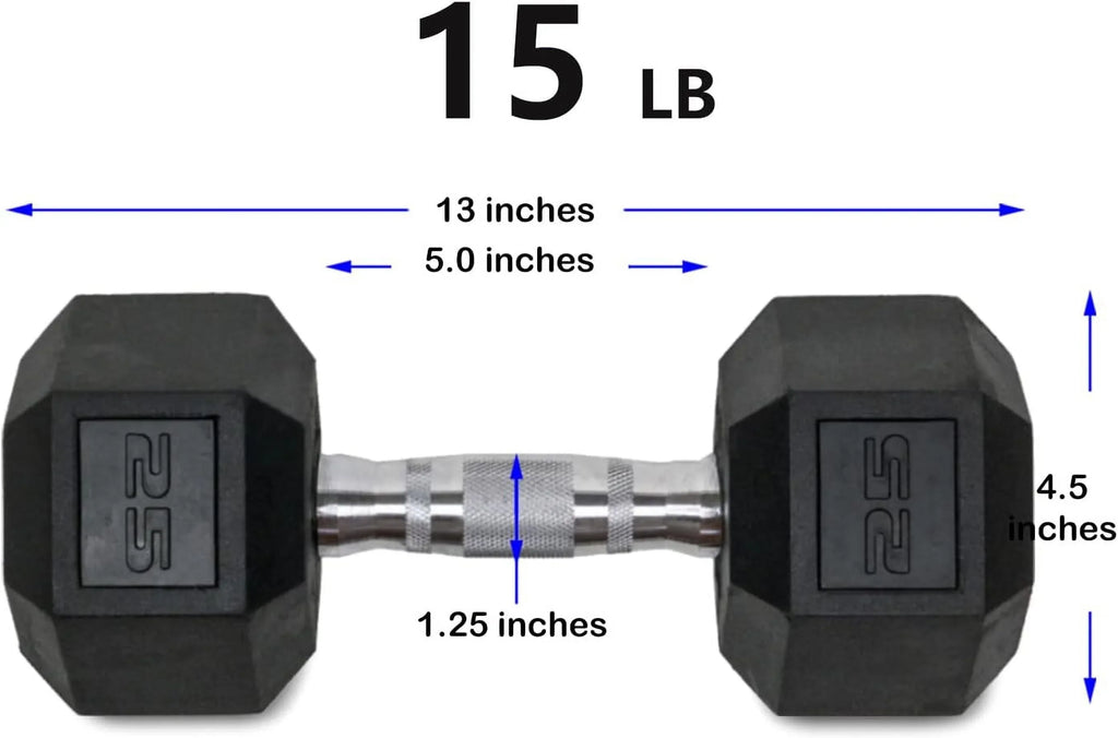 15LB Se Of 2 Hex Dumbbells Rubber Coaed Cas Iron Hex Black Dumbbell Weighs For Exercises Neoprene Dumbbell Hand Weighs Ani-Slip Ani-Roll Hex Shape Colorful 15Lbs Pair
