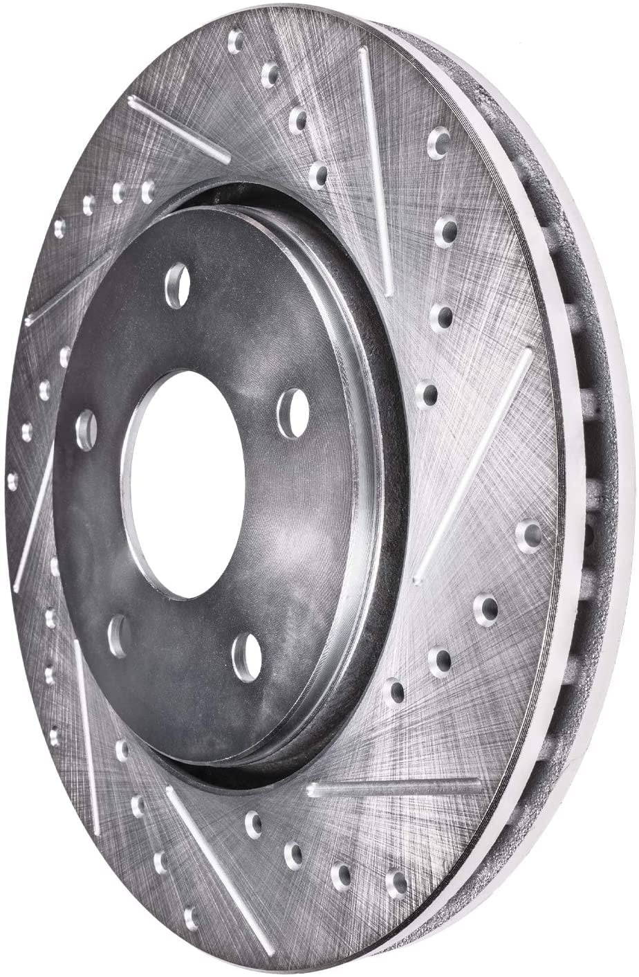 Detroit Axle - 11.50" (292mm) 5 Lug Rear Drilled and Slotted Brake Rotors Replacement for Infiniti  Nissan 350Z -Trail Juke Leaf Rogue Select Sport Fits select: 2012-2013   /