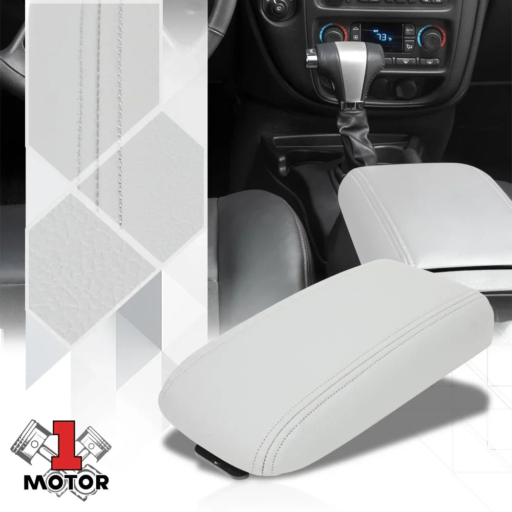 Center Console Arm Rest Lid Grey Leather  Style for 02-09 Trailblazer/Bravada Fits select: 2002-2009  , 2002-2009