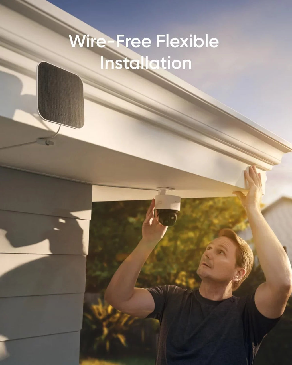 eufy Security SoloCam , Solar Security Camera, Wireless Outdoor Camera, 360° Surveillance, No Blind Spots, 2.4 GHz Wi-Fi, No Monthly Fee, HomeBase  Compatible