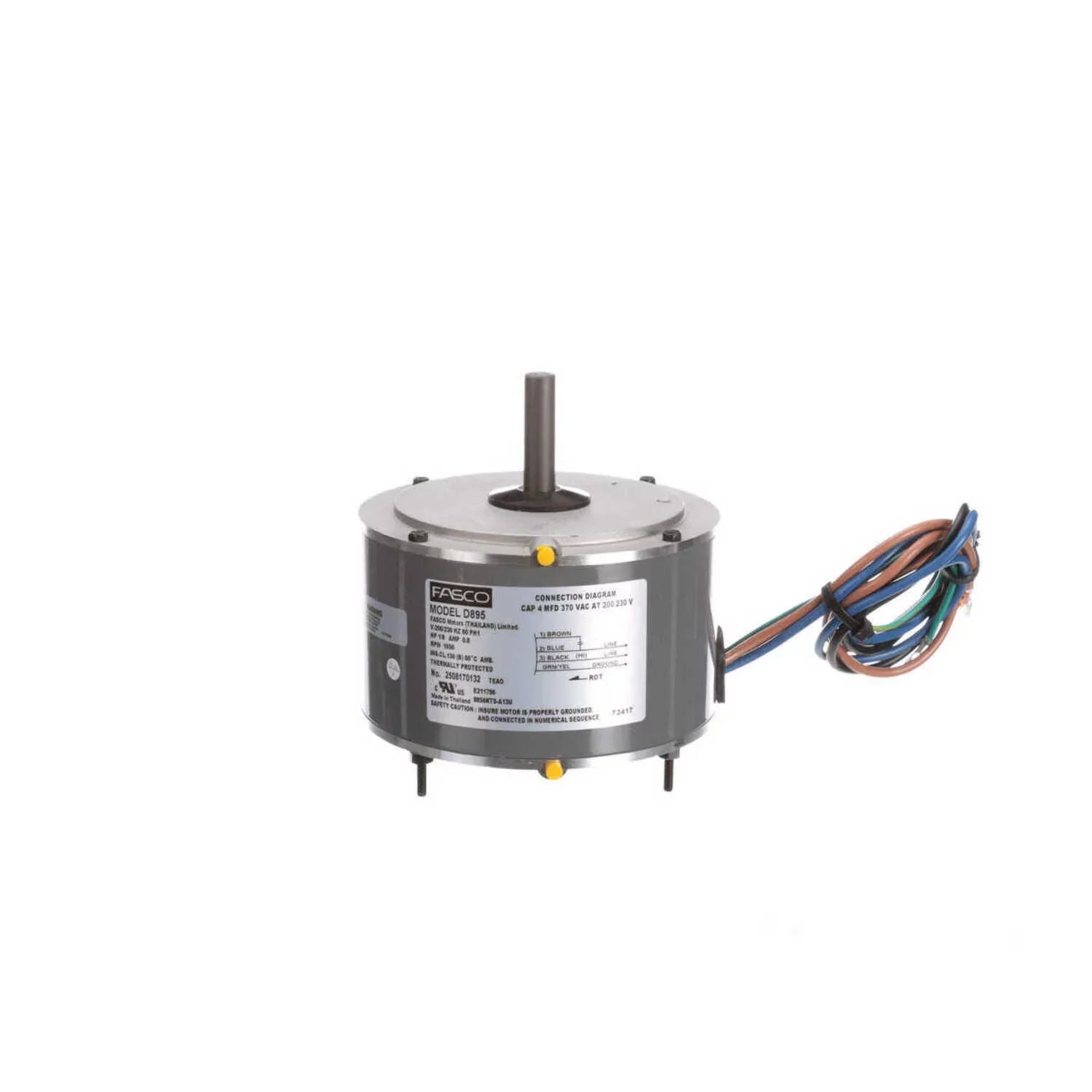 Fasco Motor,1/8 ,1650 rpm,48,200-230V