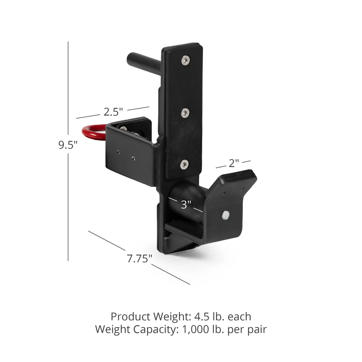 Titan Fitness -3 Series Roller -Hooks, Rated 1,000  Per Pair, Power Rack Attachment, Smooth Barbell Racking