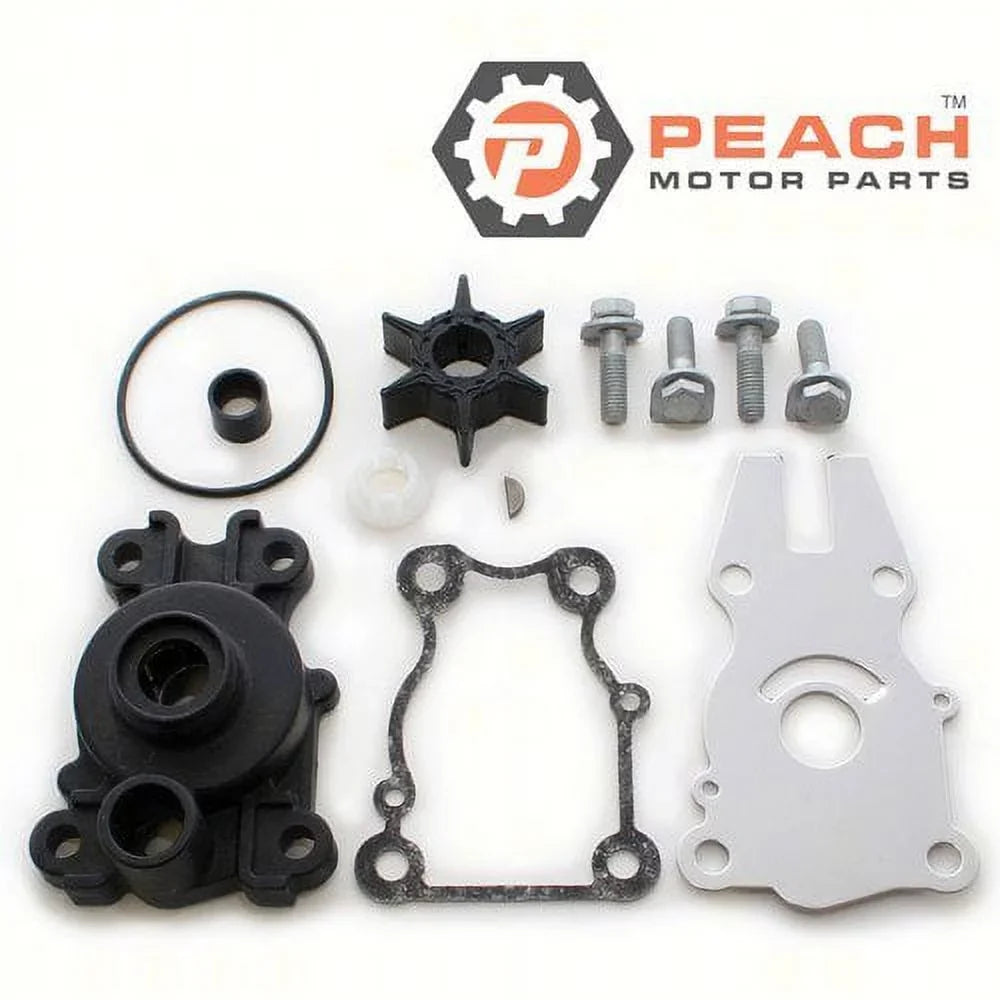 Peach Motor Parts  -63D--01- Water Pump Repair Kit (With Housing); Fits Yamaha®: Kit (63D--01-00, 63D--00-00) + Housing 63D-44311-00-00, Sierra®: 18-3415