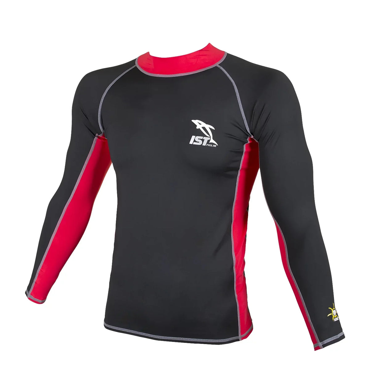 '-46 Unisex Long Sleeve Spandex Rash Guard (Red / -Large)