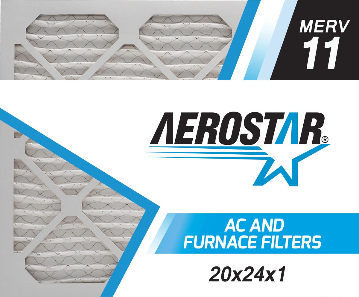 Aerostar 20x24x1   11,  Air Filter, 20x24x1, Box of 4