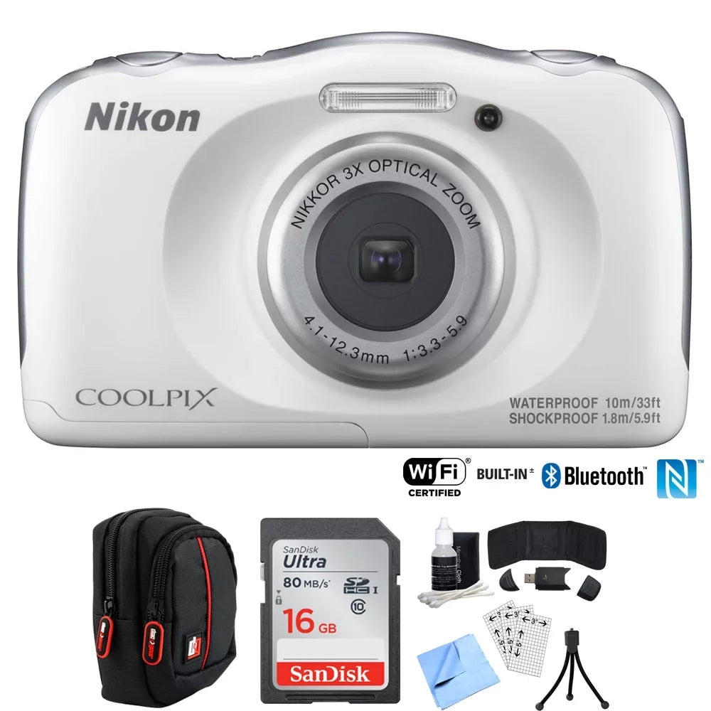 Restored Nikon   13.2MP Digital Camera w/ 3x Zoom Lens – with 16GB Bundle includes, Sandisk Ultra  16GB Memory Card + Point and Shoot Field Bag Camera Case + Many More (Refurbished)