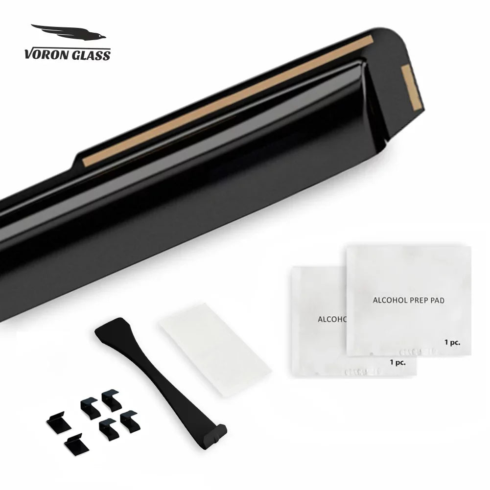 Voron Glass in-Channel Extra Durable Rain Guards for Ford  2015-2020 SuperCab (fit for Ford - 17-23), Window Deflectors, Vent Window Visors, 4 Pieces - 230095