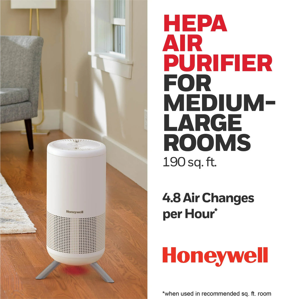Honeywell Designer Series  Air Purifier Tower, 190 sq ft, White,