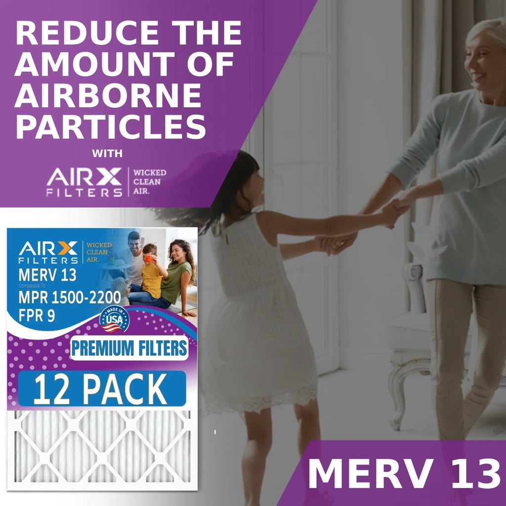 16x20x1 Air Filter  13 Rating, 12 Pack of Furnace Filters Comparable to  1500 - 2200 &  9 - Made in  by     .