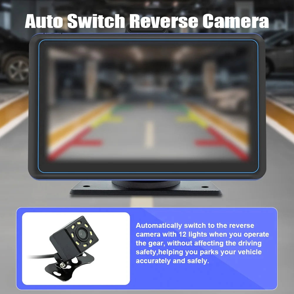 Pinnaco Car Stereo,Receiver 7'' 720P 5.0  Compatible Auto   Camera Dual Car Stereo Car Audio 5.0 Compatible  Player Dual  12 Portable Car Compatible Android Nebublu 720P Car Portable
