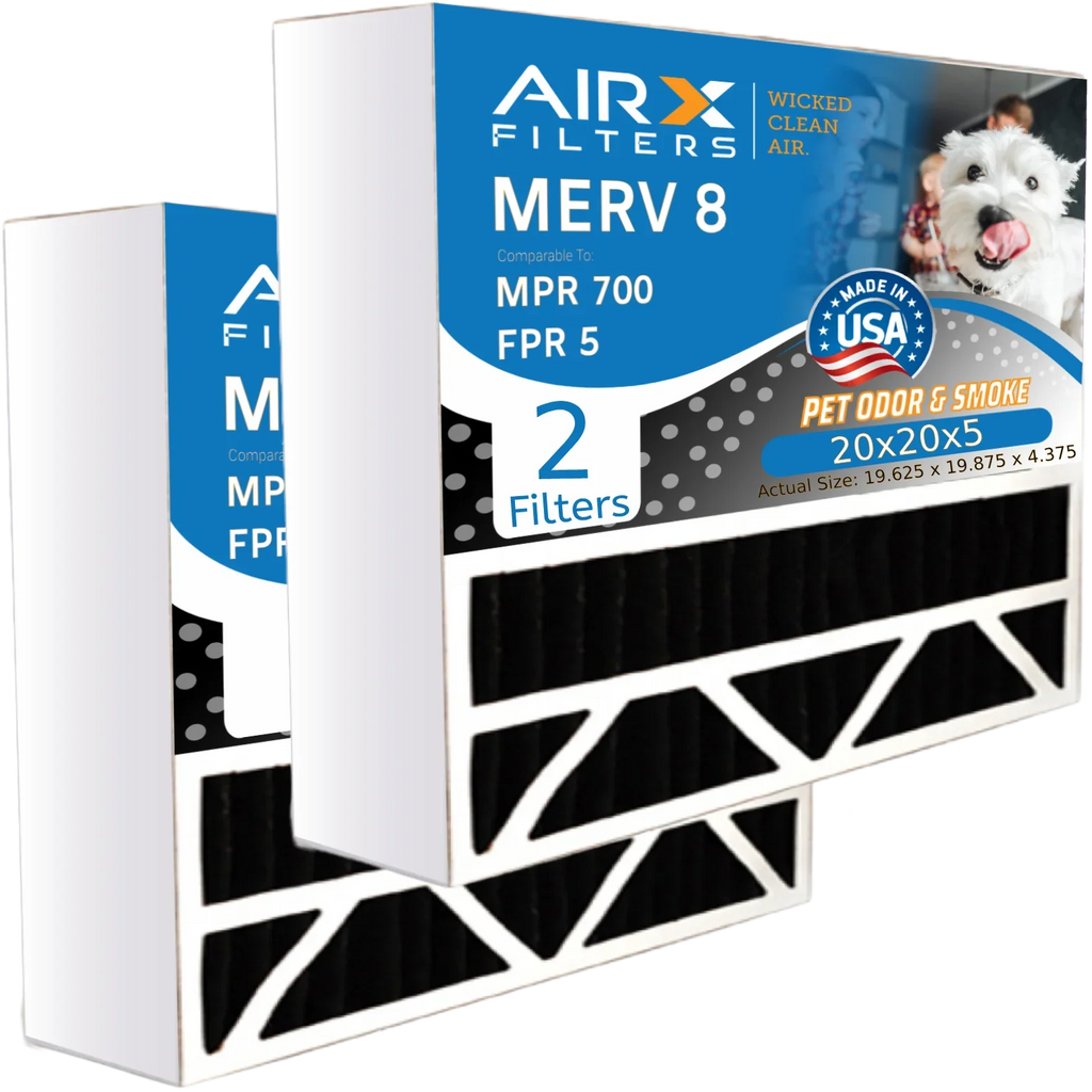 20x20x5 Air Filter Odor Eliminator Carbon Filter  8 Comparable to  700 &  5 Compatible with Honeywell  - 2 Pack by     .