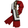 Leopard Print Multicolor Scarf Red