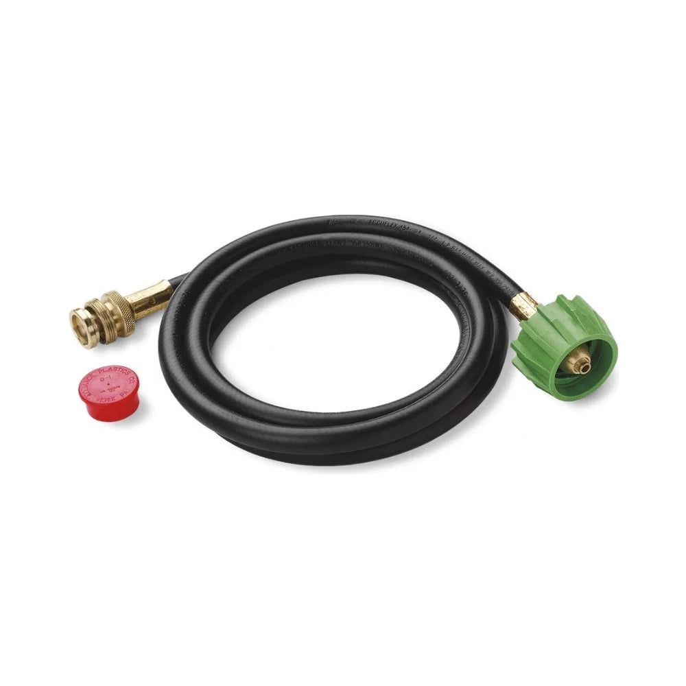 Weber  Liquid Propane Grill (Black) with Portable Cart, Adapter Hose Bundle