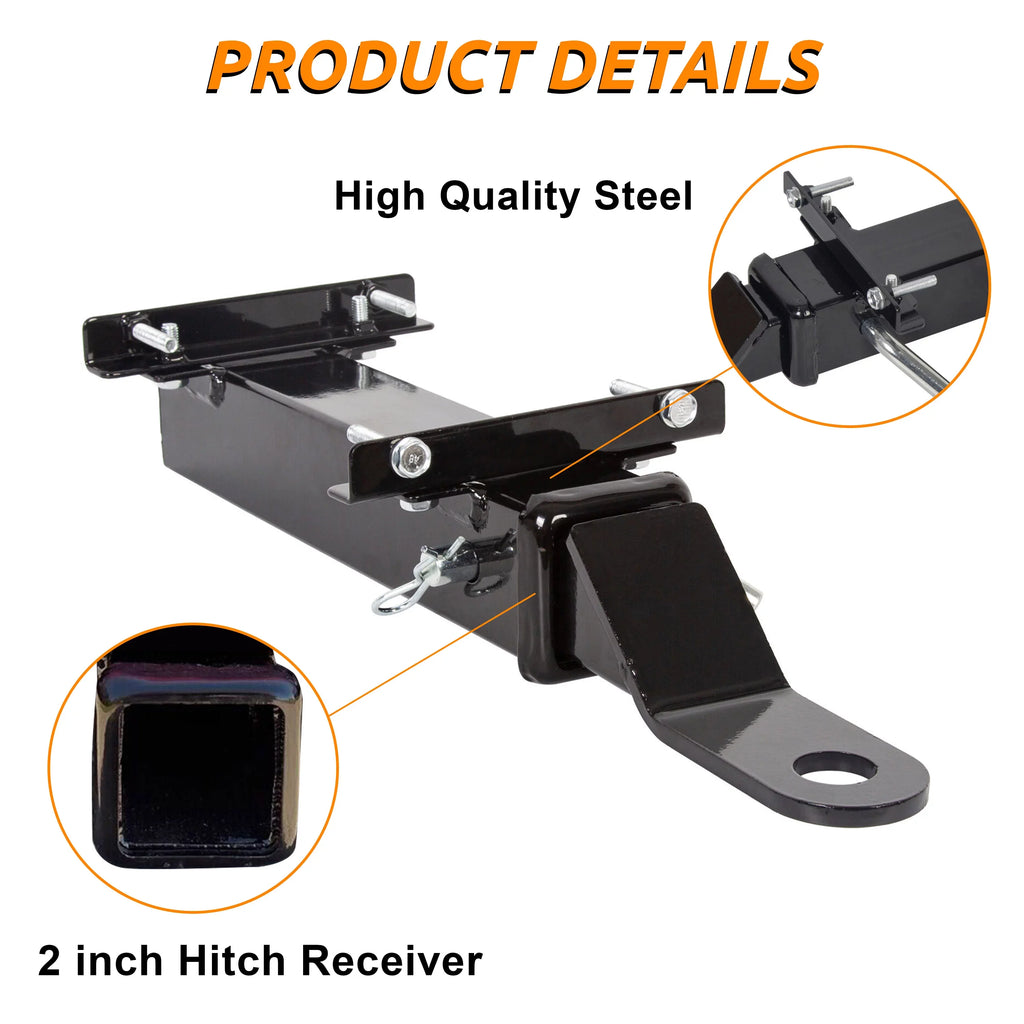 Golf Cart Trailer Hitch Receiver 2" Rear Receiver Hitch Kit Club Car  Yamaha Universal Rear Seat Trailer Hitch Receiver