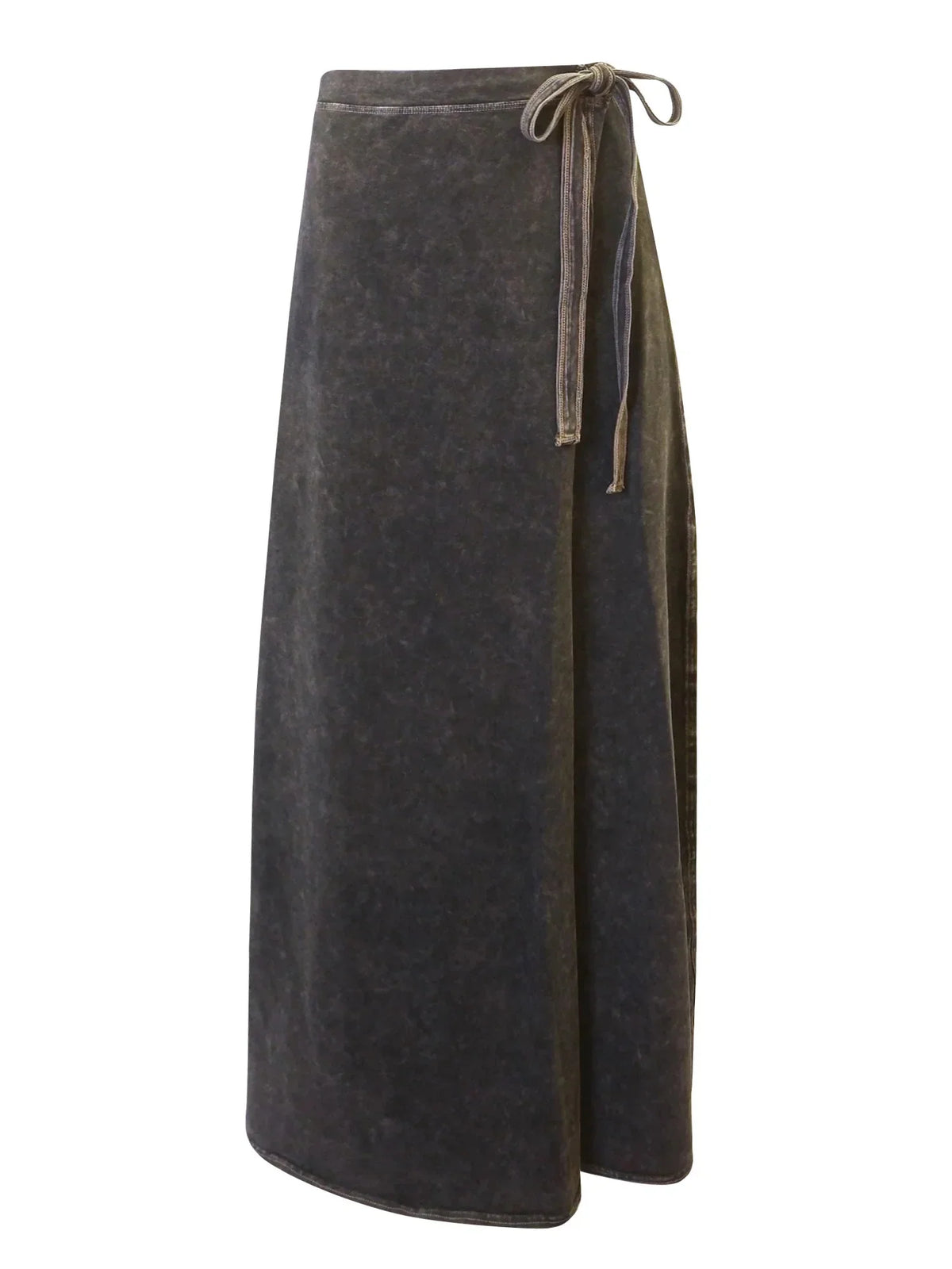Hard Tail Long Wrap Skirt (-964)